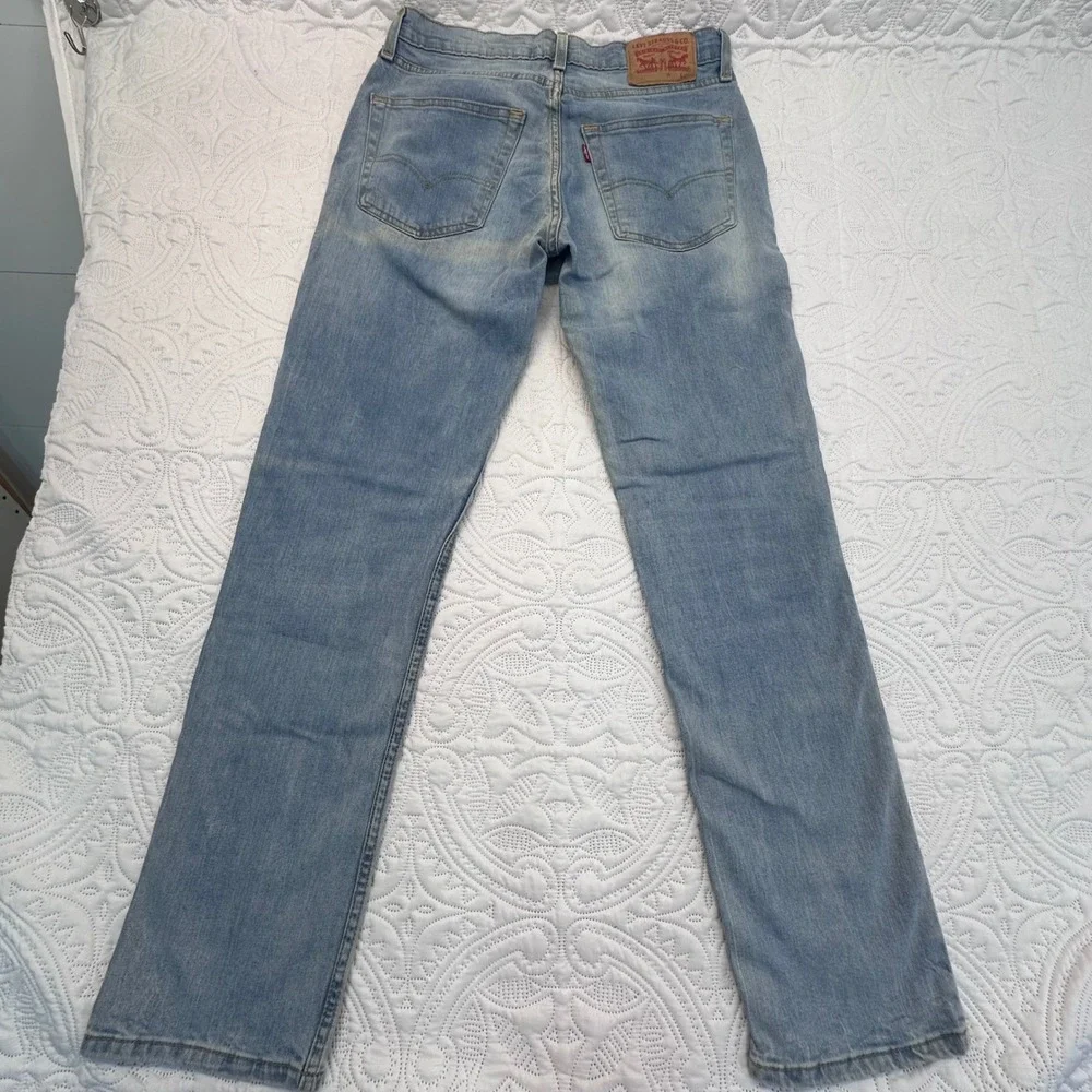 Levis 511 Slim Fit Jeans Light Wash Blue Denim 31x31 Mens Casual Pants